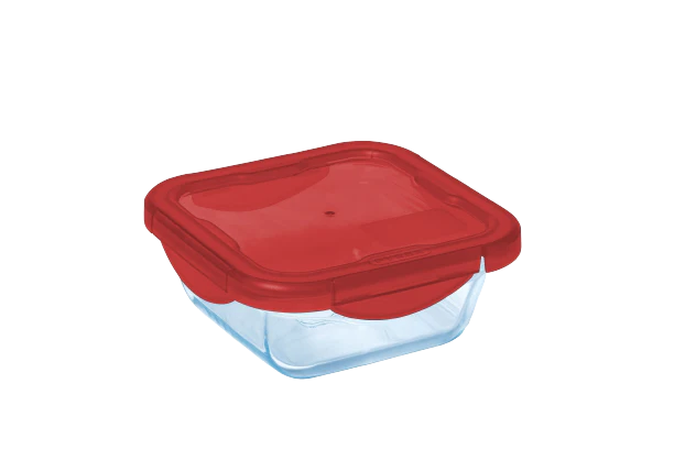 Cook & Go - Plat carré en verre avec couvercle étanche - Image 10