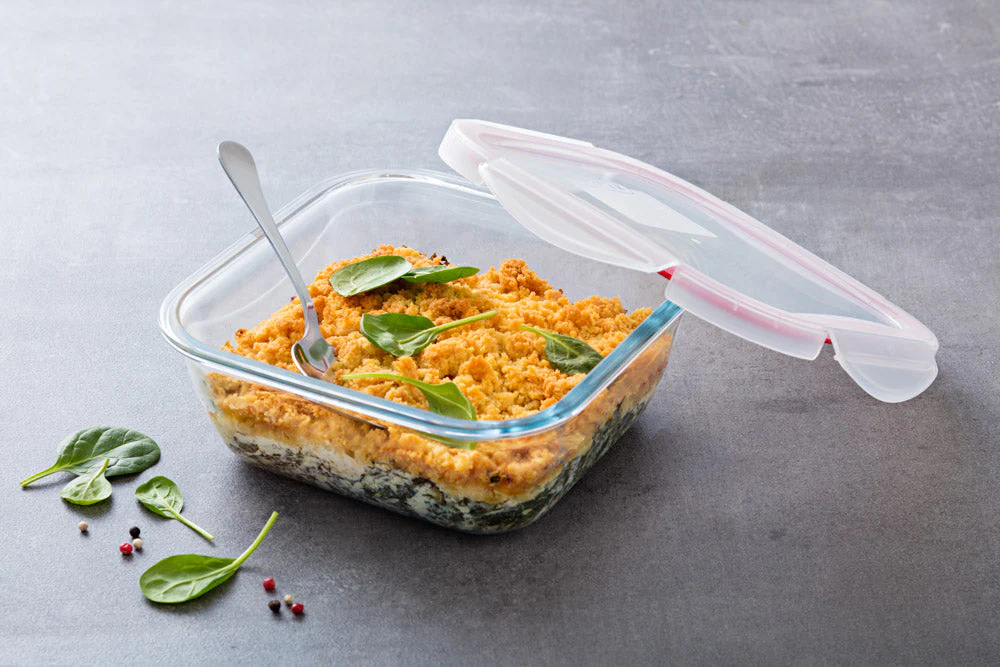 Cook & Go - Plat carré en verre avec couvercle étanche - Image 14