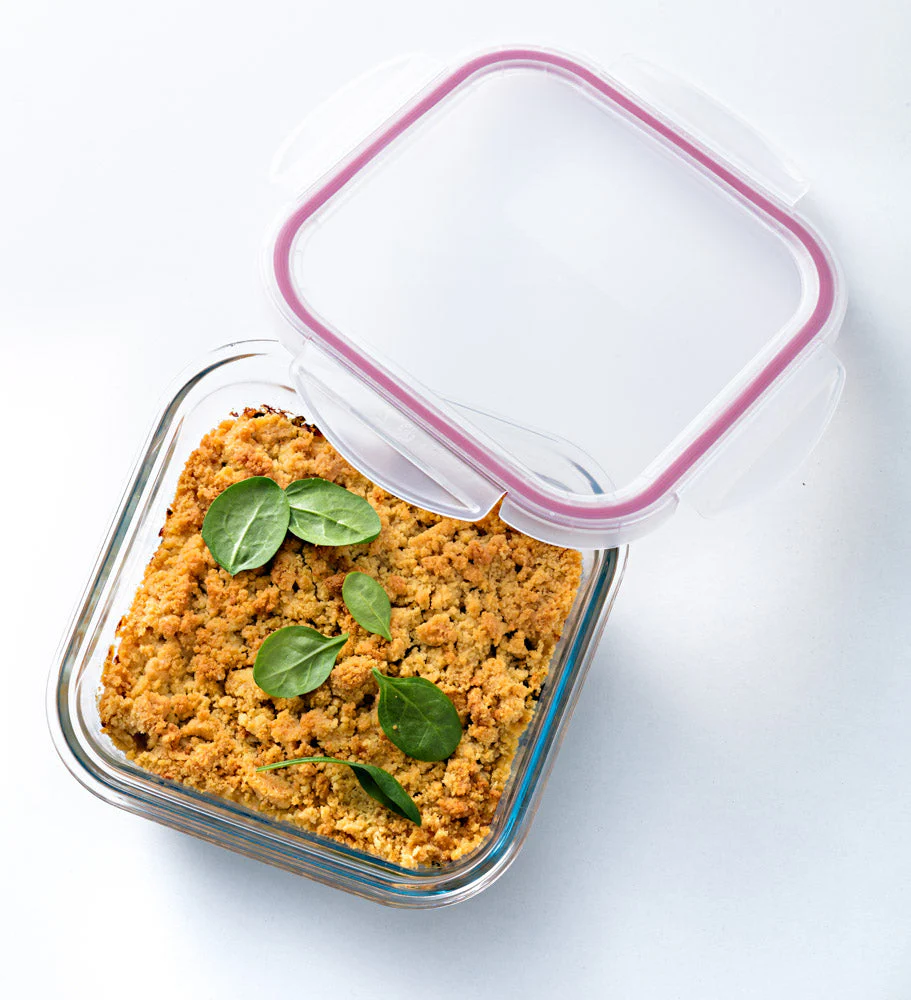 Cook & Go - Plat carré en verre avec couvercle étanche - Image 15
