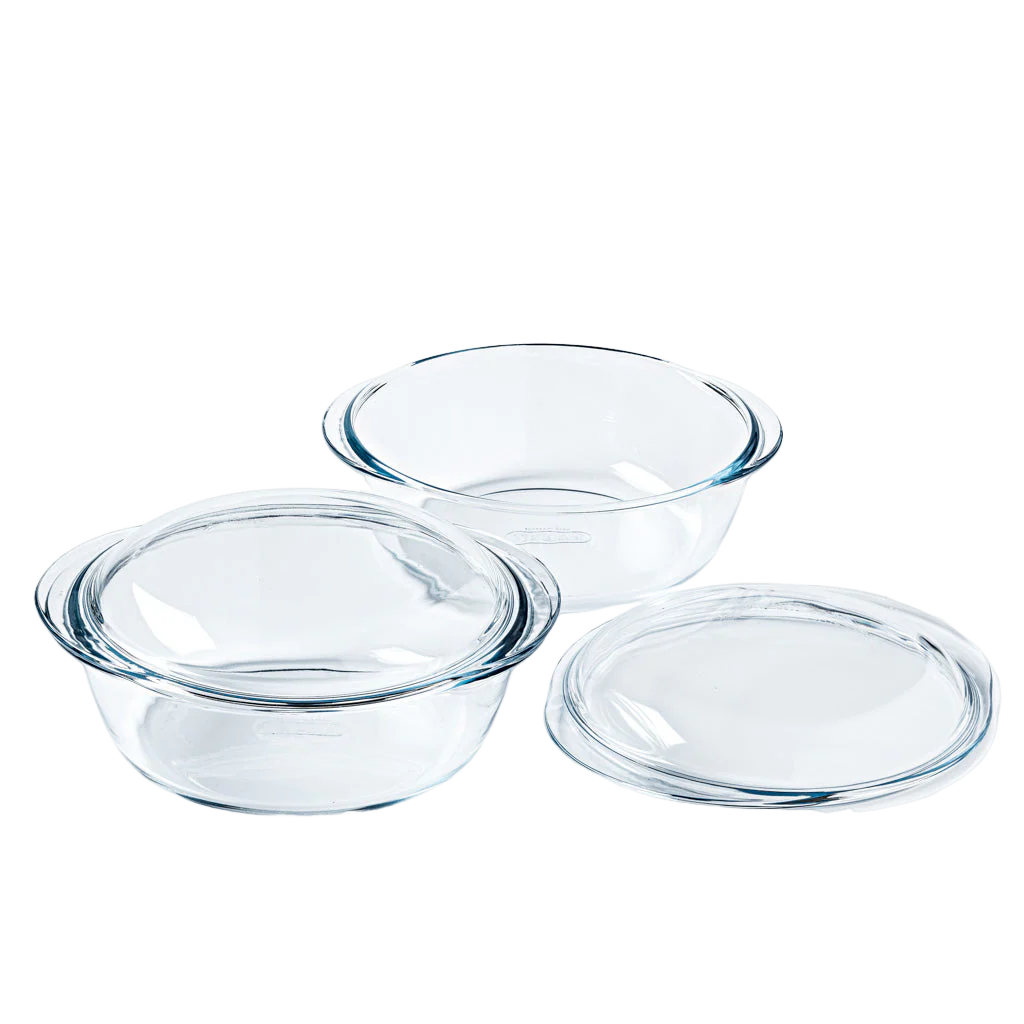 Lot de 2 cocottes rondes en verre - Image 10