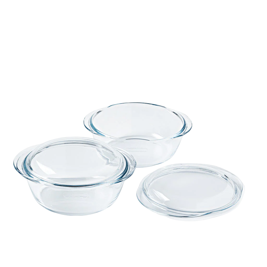 Lot de 2 cocottes rondes en verre - Image 11