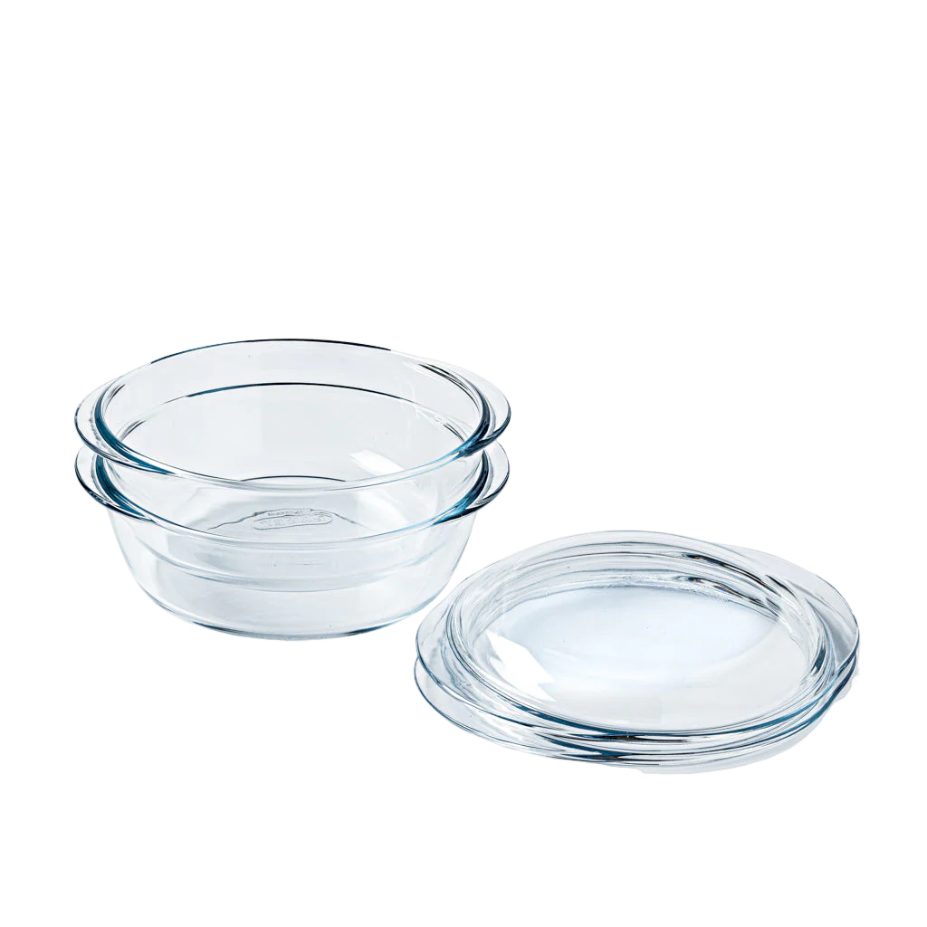 Lot de 2 cocottes rondes en verre - Image 6
