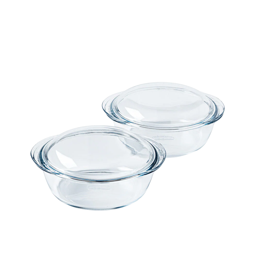 Lot de 2 cocottes rondes en verre - Image 9
