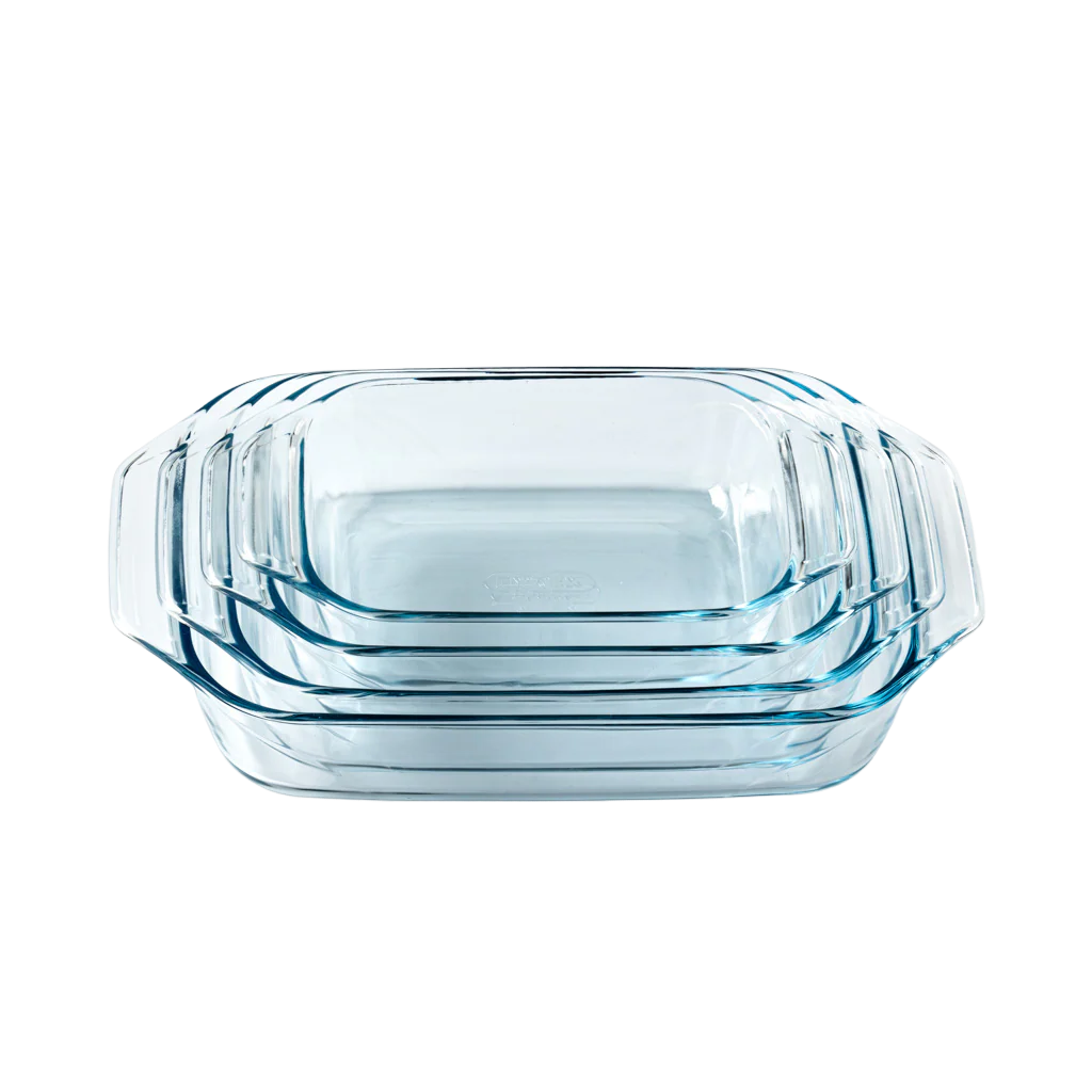 Lot de 4 plats à four rectangulaires en verre avec prise en main facile - Image 4