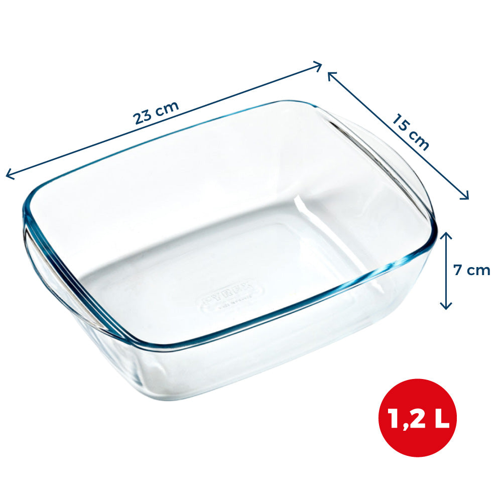 Plat en verre rectangulaire - Compatible "air fryer" (friteuse à air chaud) - Image 4