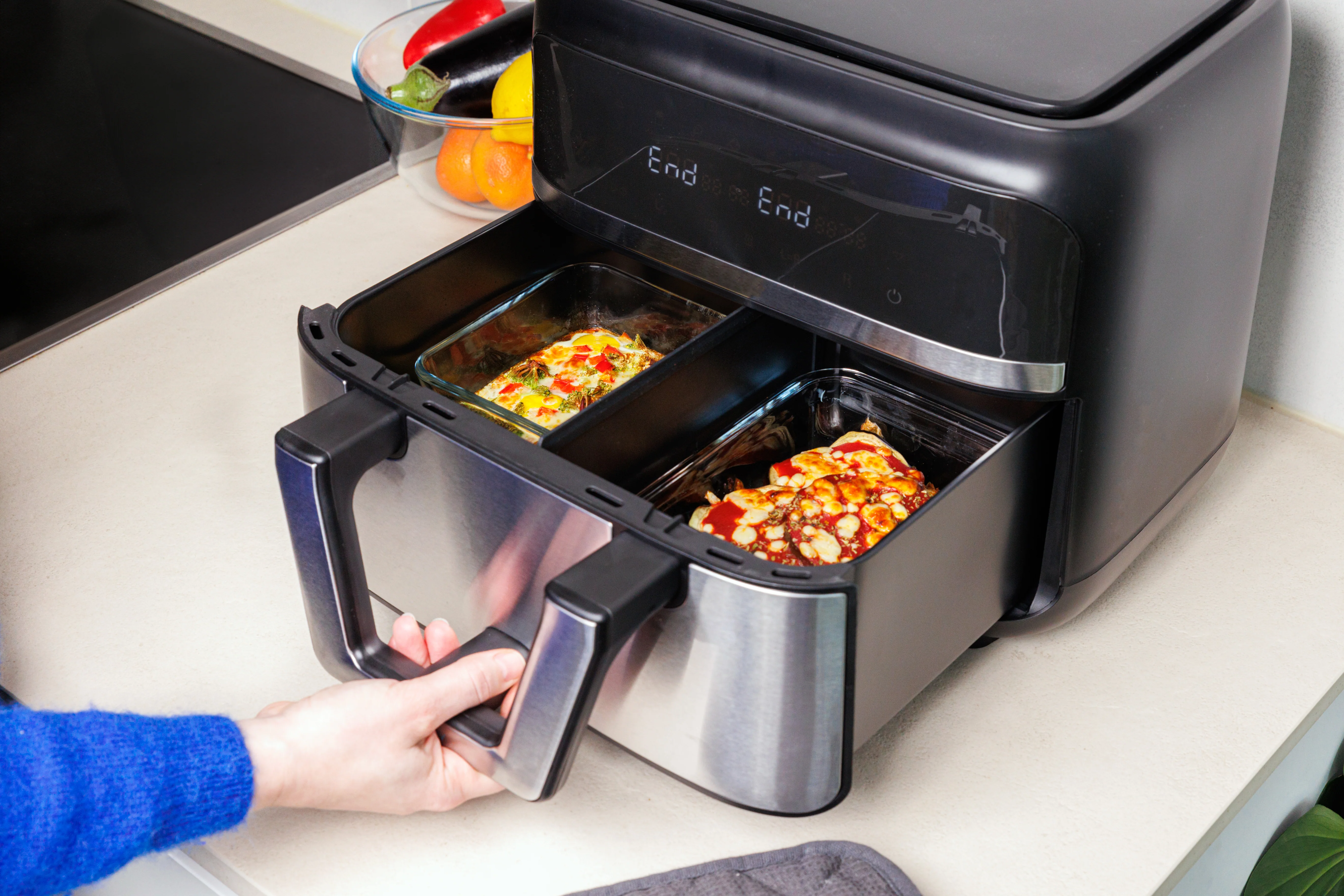 Plat rectangulaire en verre compatible air fryer - Image 2