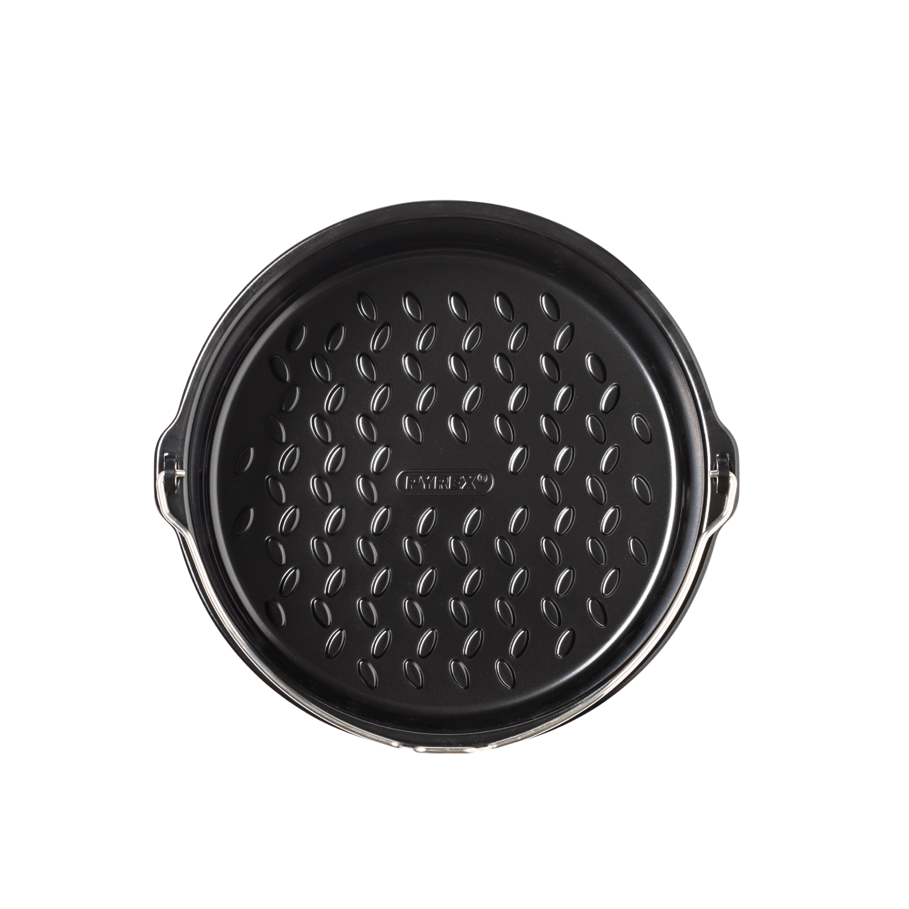 Plat air fryer rond en métal avec poignée - Image 3