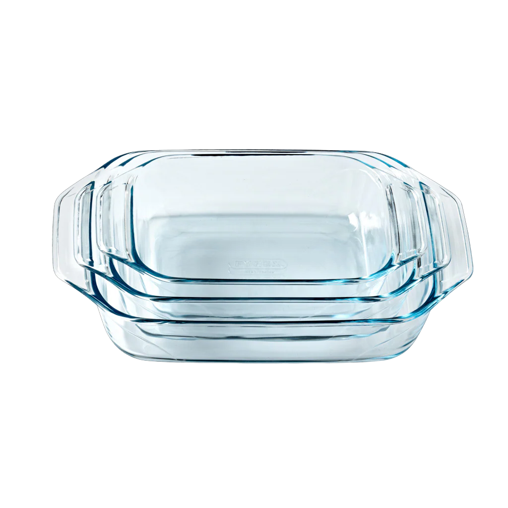 Lot de 3 plats à four rectangulaires en verre avec prise en main facile - Image 8